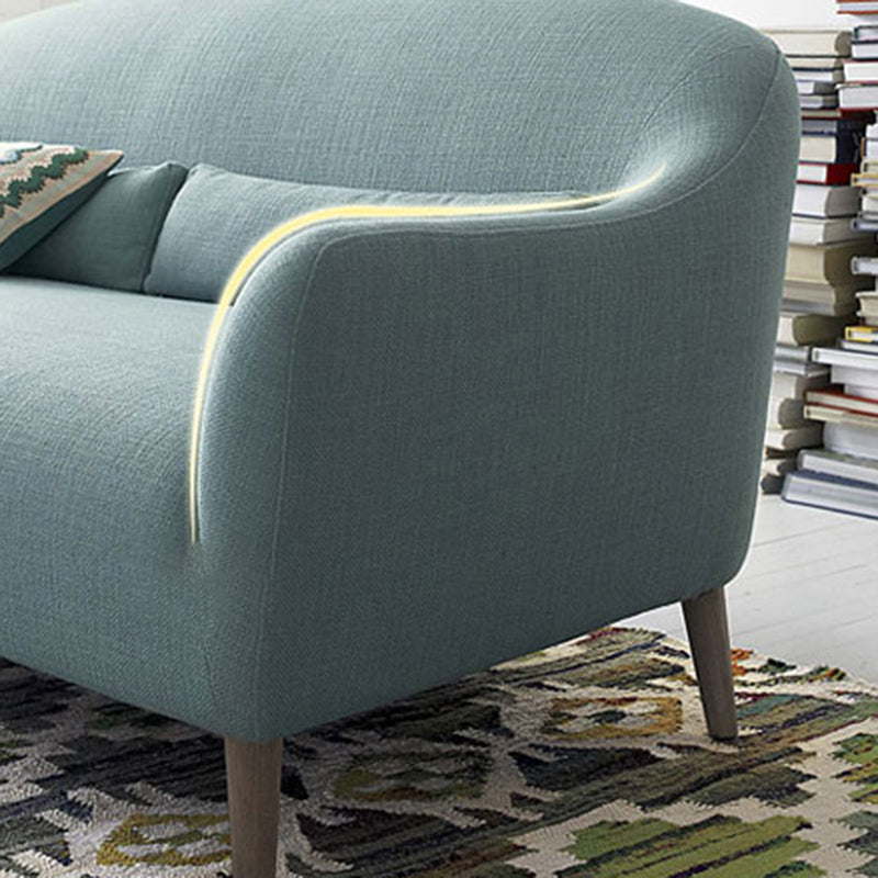 Contemporary 2-Seater 31.88" H Cotton Blend Flared Arm Loveseat
