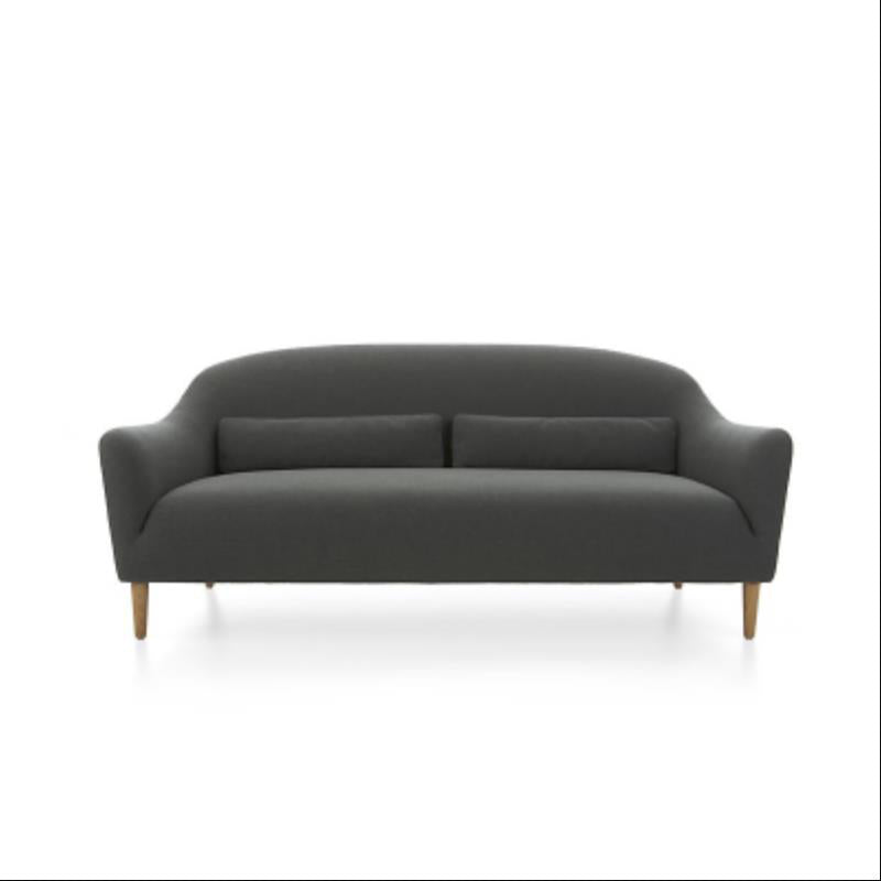 Contemporary 2-Seater 31.88" H Cotton Blend Flared Arm Loveseat