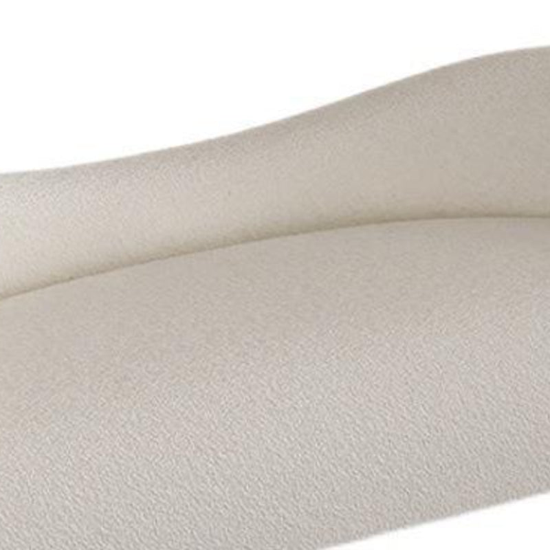 Modern Simple Curved Sofa with Tight Back for Living Room in White