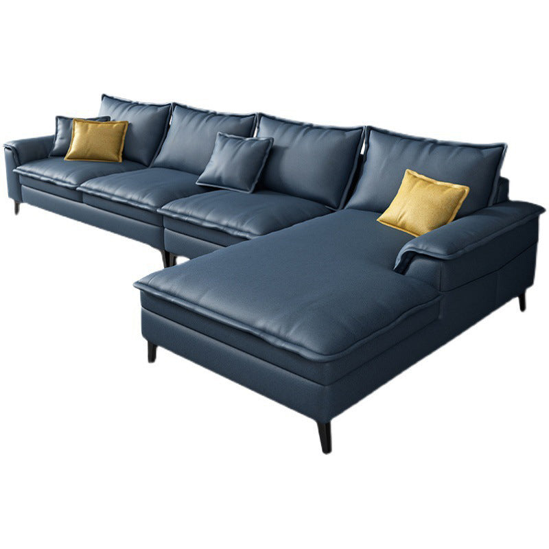 Scandinavian 4-seat Pillow Top Arm Sectional 37.4" High Sectional with 4 Pillows