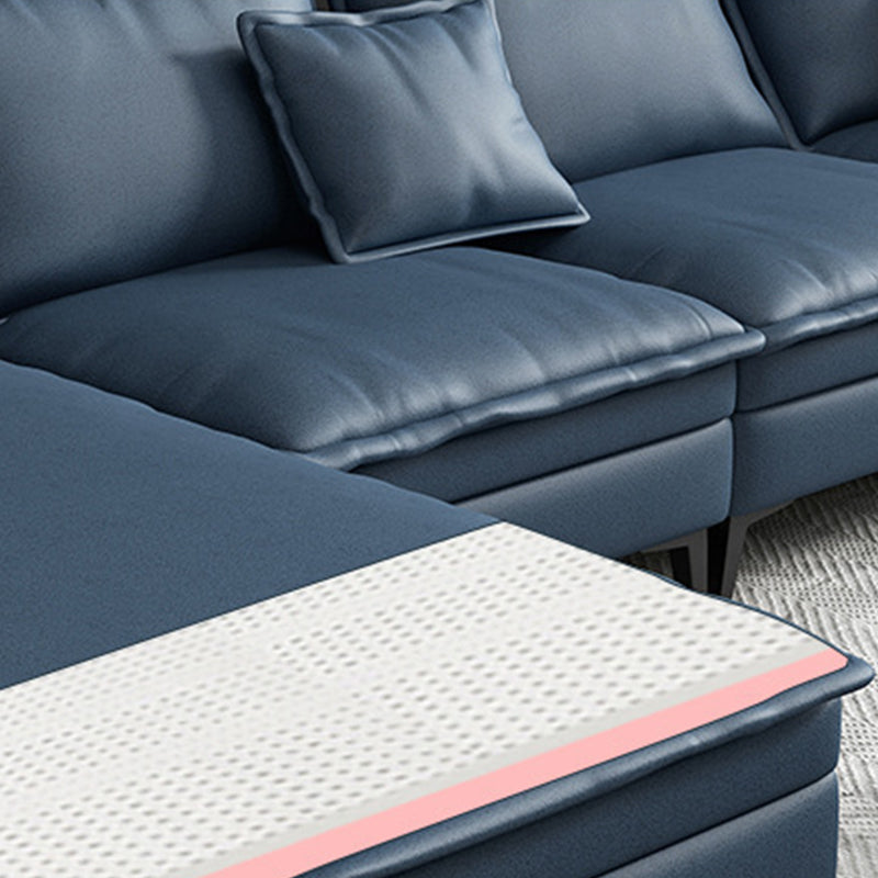 Scandinavian 4-seat Pillow Top Arm Sectional 37.4" High Sectional with 4 Pillows