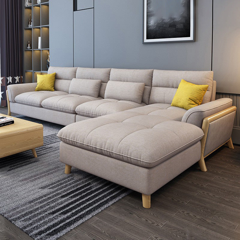 Nordic Cushions Pillow Top Arm Living Room Fabric Stationary Seating