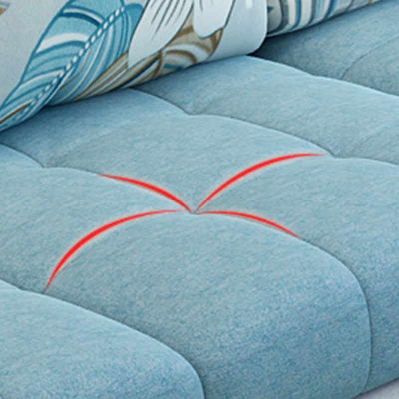 Modern Pillows Pillow Top Arm Living Room Fabric with Storage Seating