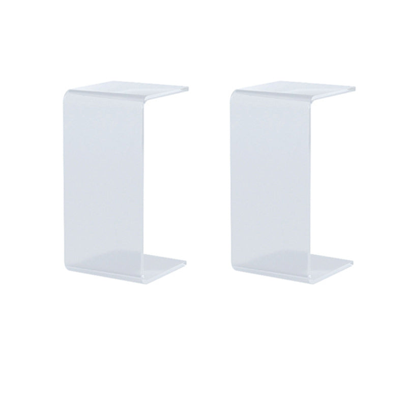 Modern Acrylic End Side Table Square Corner Table for Living Room