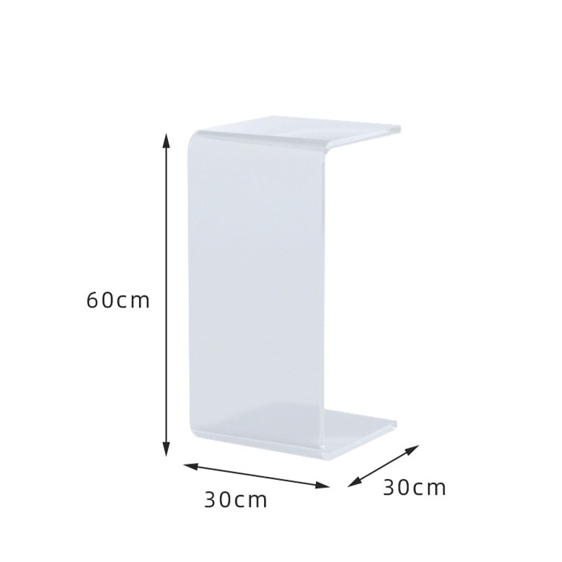 Modern Acrylic End Side Table Square Corner Table for Living Room