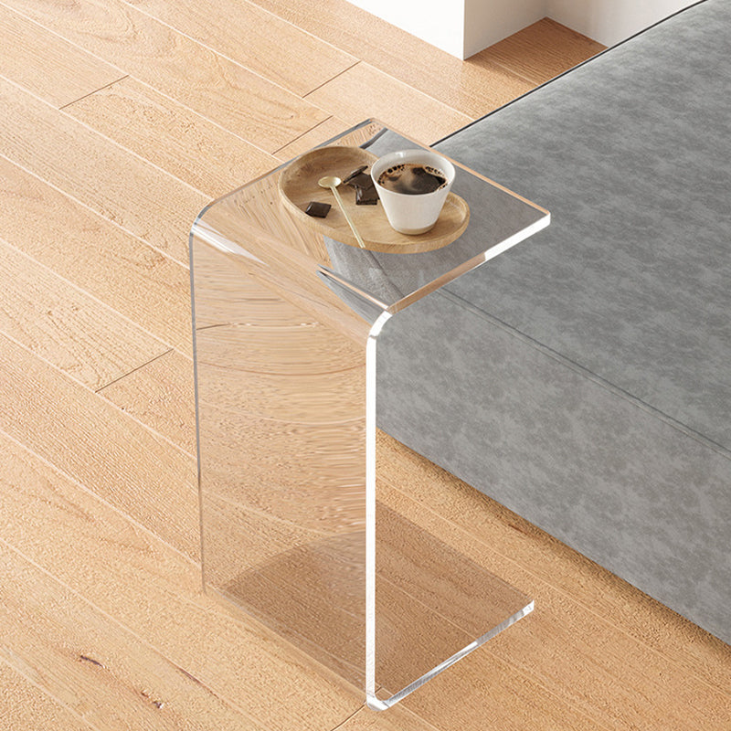 Modern Acrylic End Side Table Square Corner Table for Living Room
