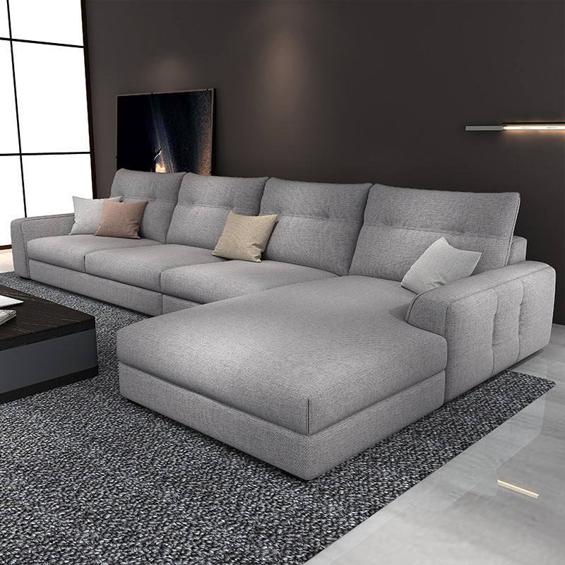 Stationary Fabric Living Room Square Arm Cushions Contemporary Seating