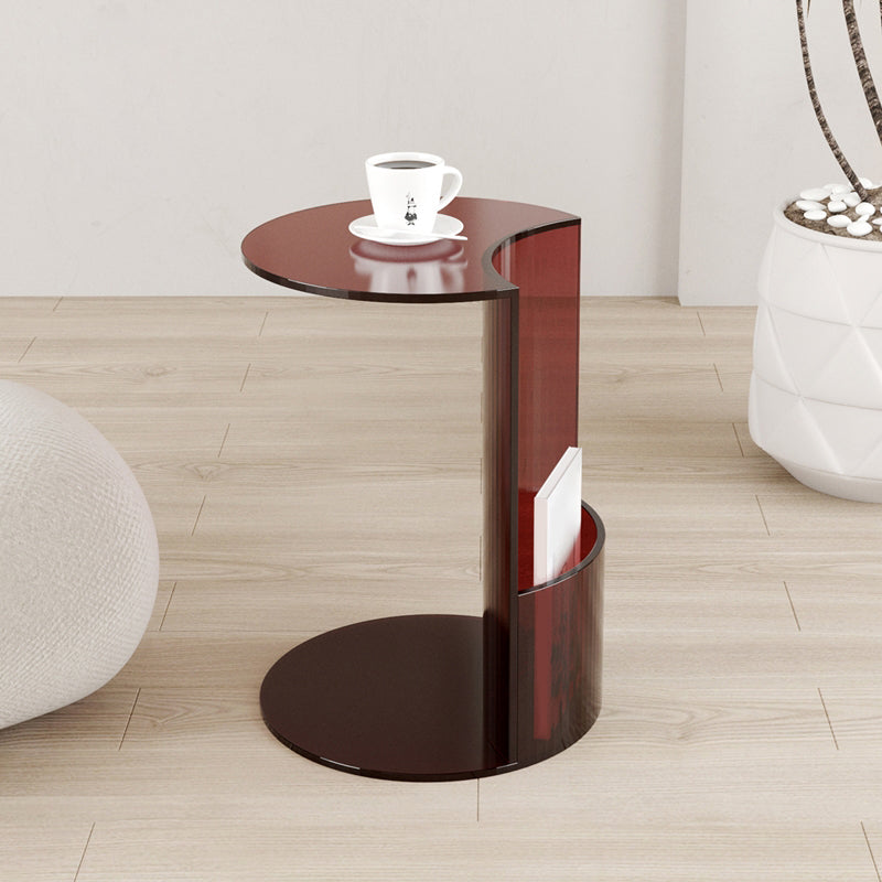 Modern C End Side Table Acrylic Corner Table for Living Room