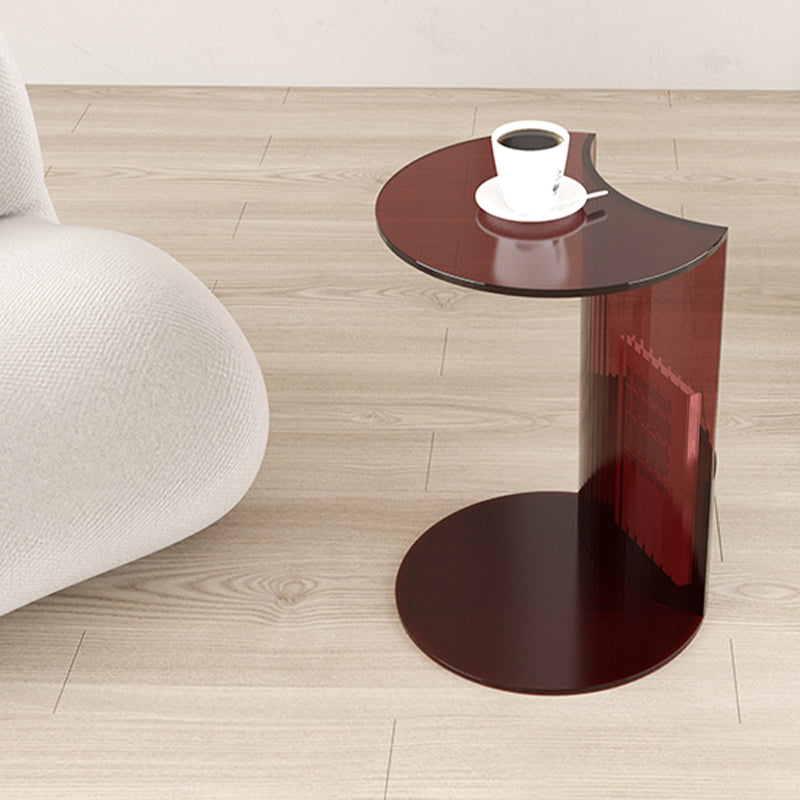 Modern C End Side Table Acrylic Corner Table for Living Room