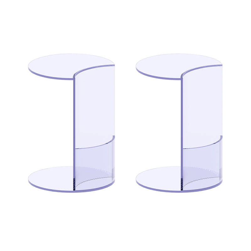 Modern C End Side Table Acrylic Corner Table for Living Room