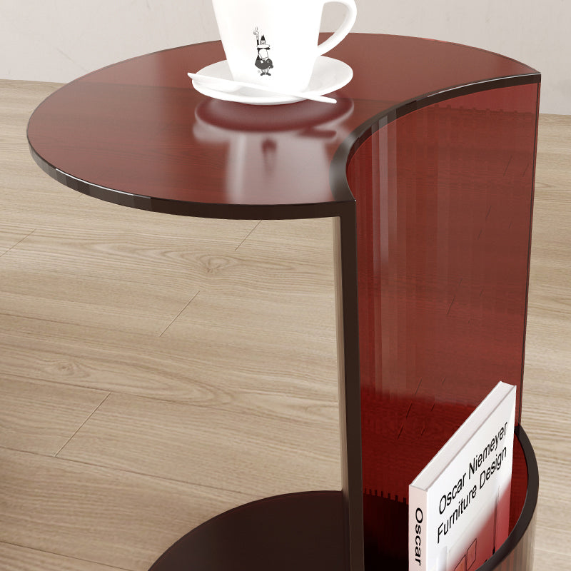 Modern C End Side Table Acrylic Corner Table for Living Room