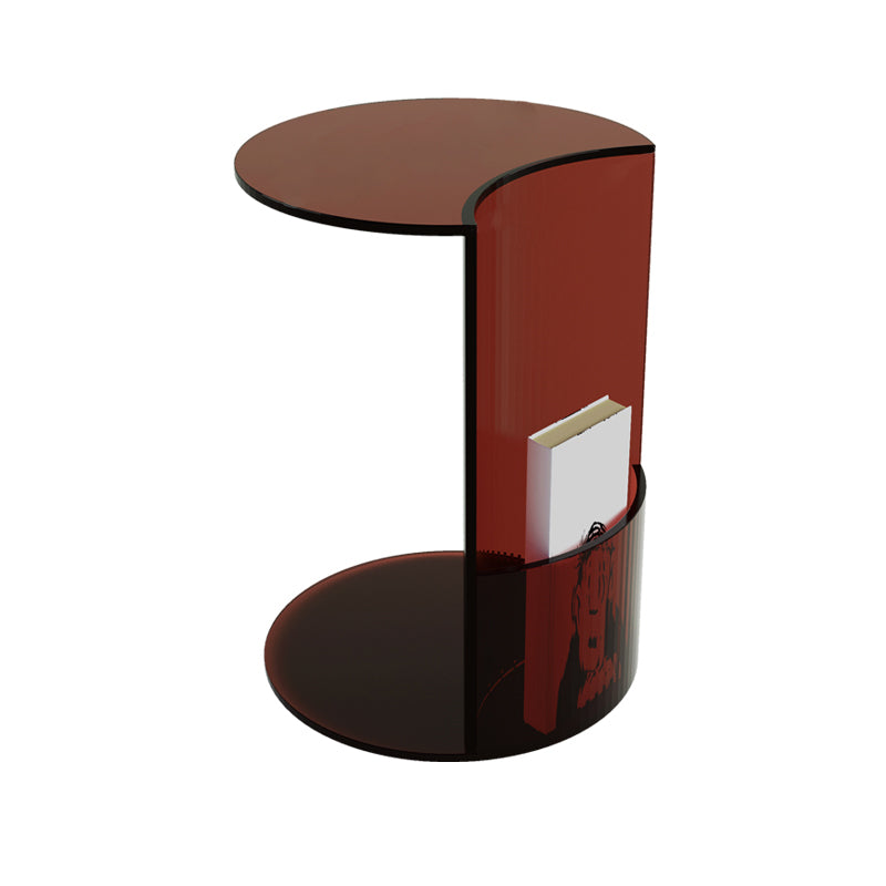 Modern C End Side Table Acrylic Corner Table for Living Room