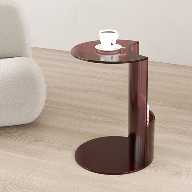 Modern C End Side Table Acrylic Corner Table for Living Room