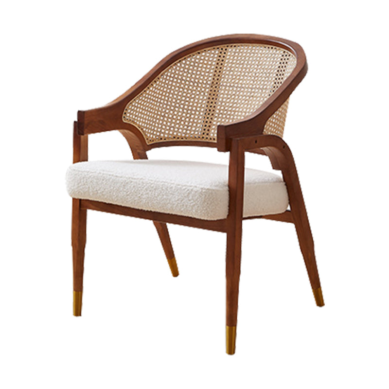 Linen Chair Solid Wood Frame Arms Included Chair with Basic Four Leg