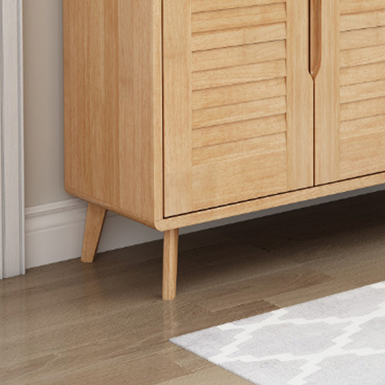 Contemporary Rubberwood Rectangle Cabinet with 2 Drawers Accent Cabinet