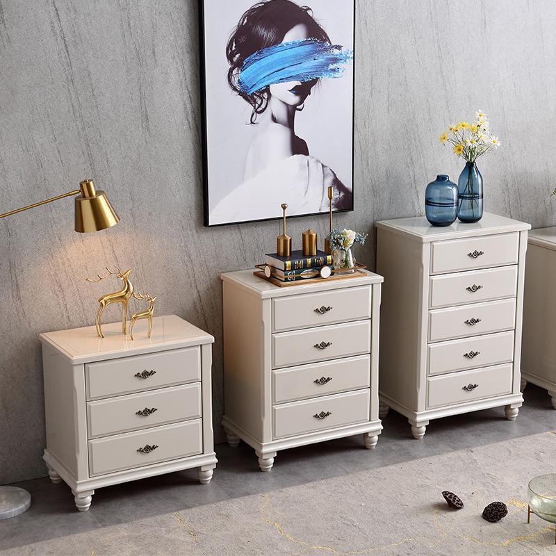 Contemporary Grey Accent Chest with Soft Close Drawers in Rubberwood