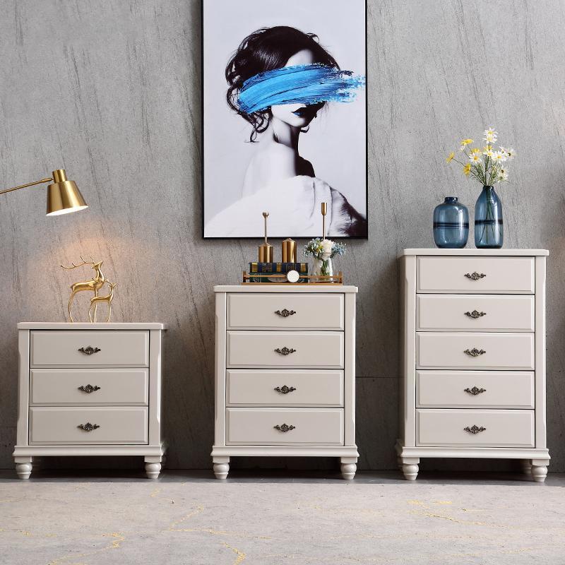 Contemporary Grey Accent Chest with Soft Close Drawers in Rubberwood