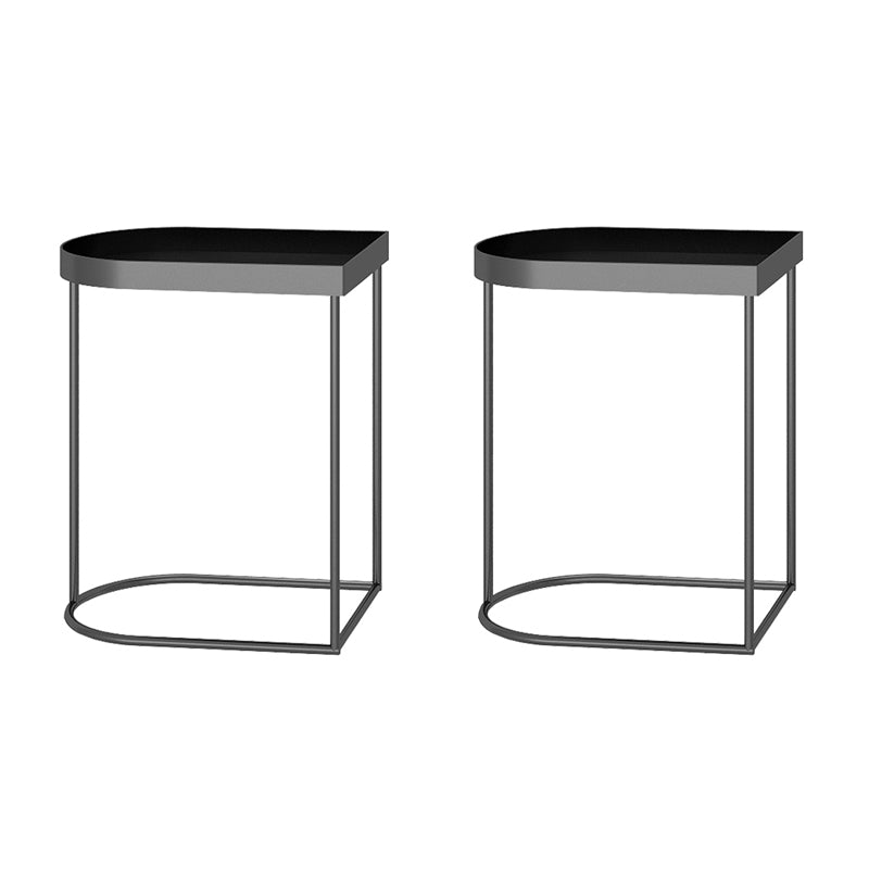 Mid-Century Tray Top Corner Table Frame Metal Side End Table