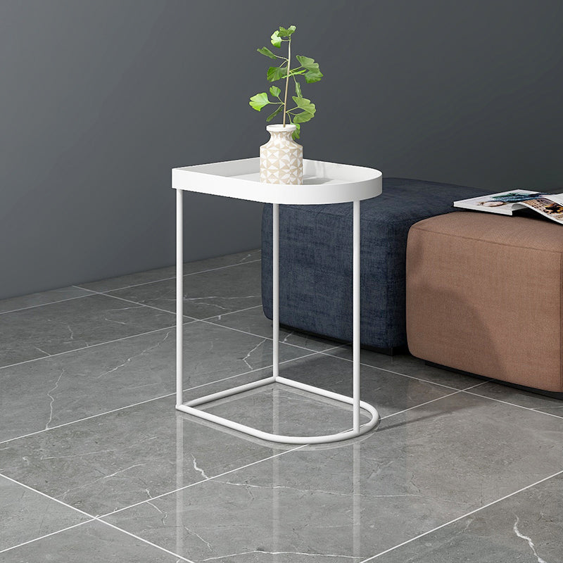 Mid-Century Tray Top Corner Table Frame Metal Side End Table