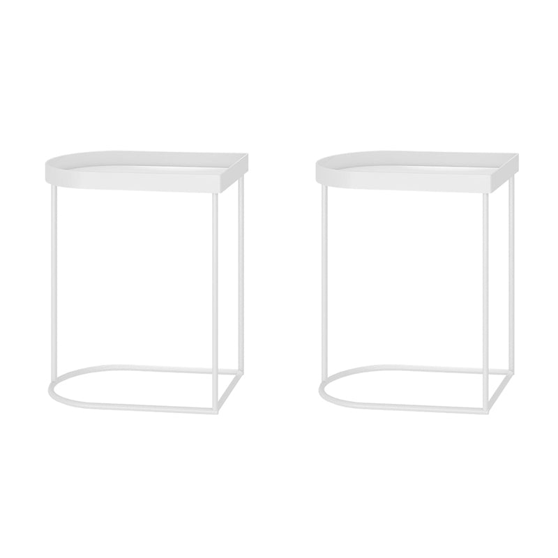 Mid-Century Tray Top Corner Table Frame Metal Side End Table
