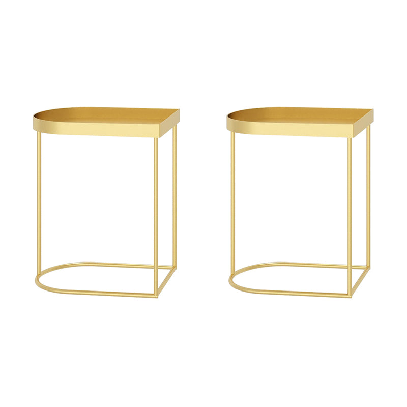 Mid-Century Tray Top Corner Table Frame Metal Side End Table