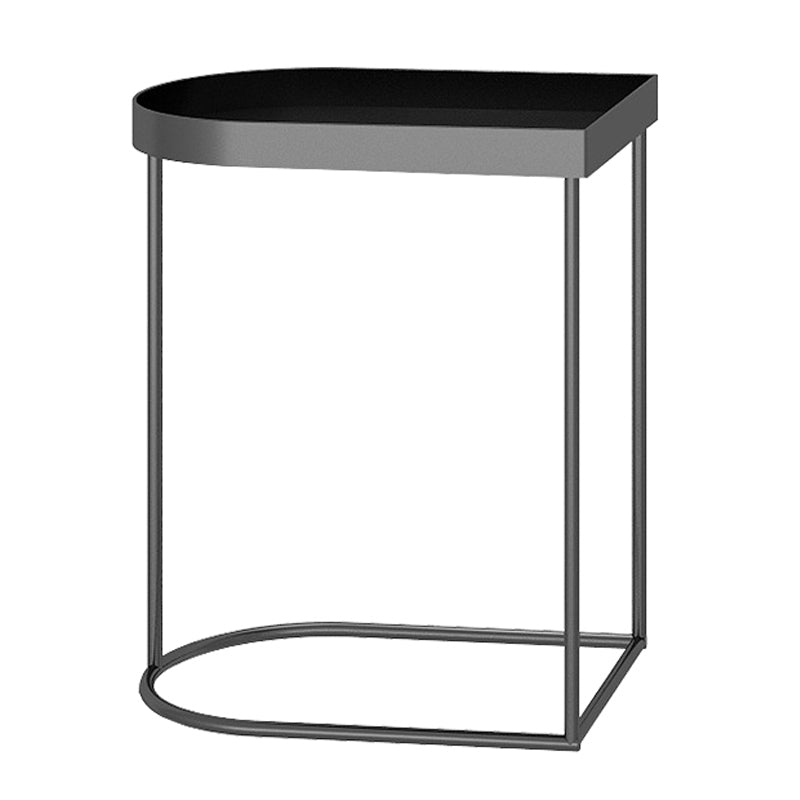 Mid-Century Tray Top Corner Table Frame Metal Side End Table