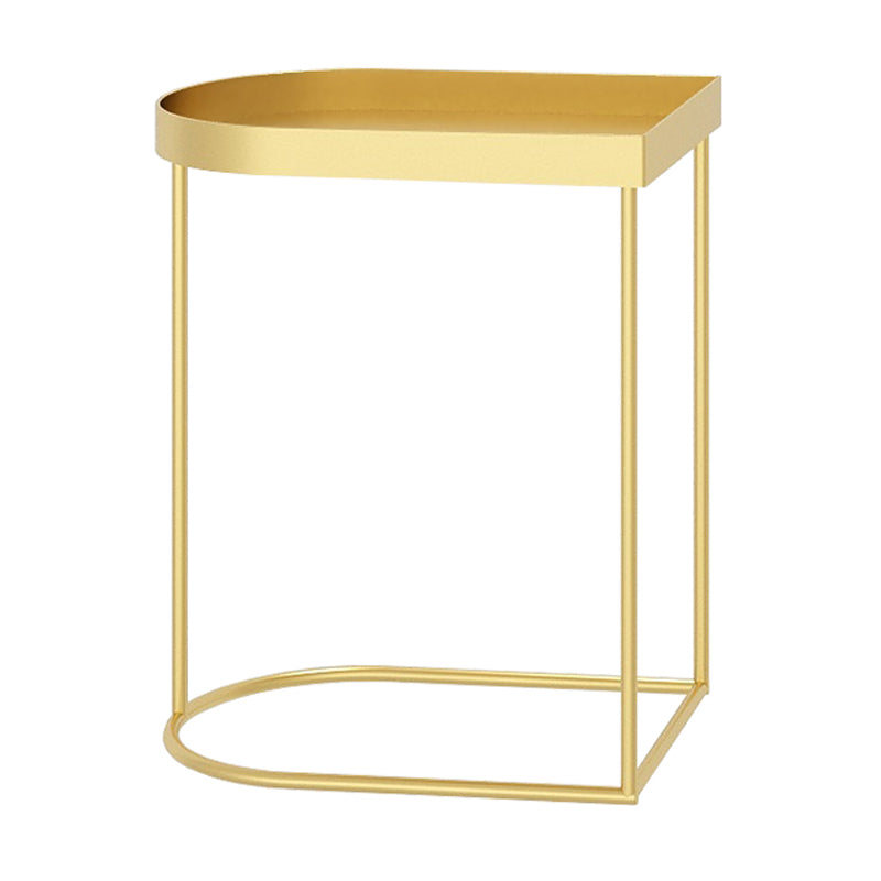Mid-Century Tray Top Corner Table Frame Metal Side End Table