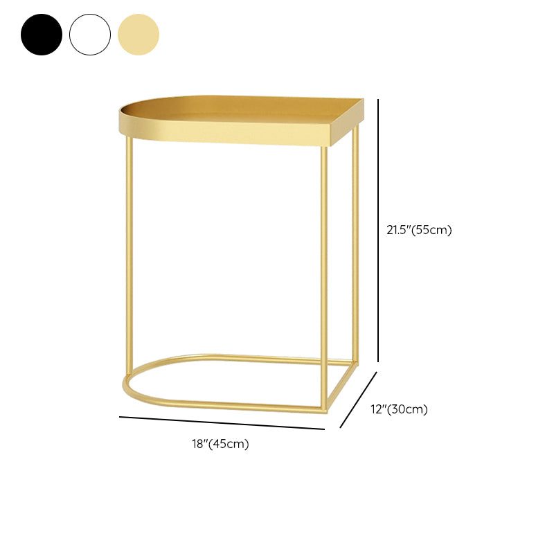 Mid-Century Tray Top Corner Table Frame Metal Side End Table