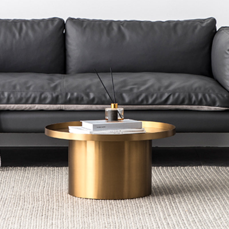 Mid-Century Modern Steel Coffee Table Pedestal Tray Top Cocktail Table