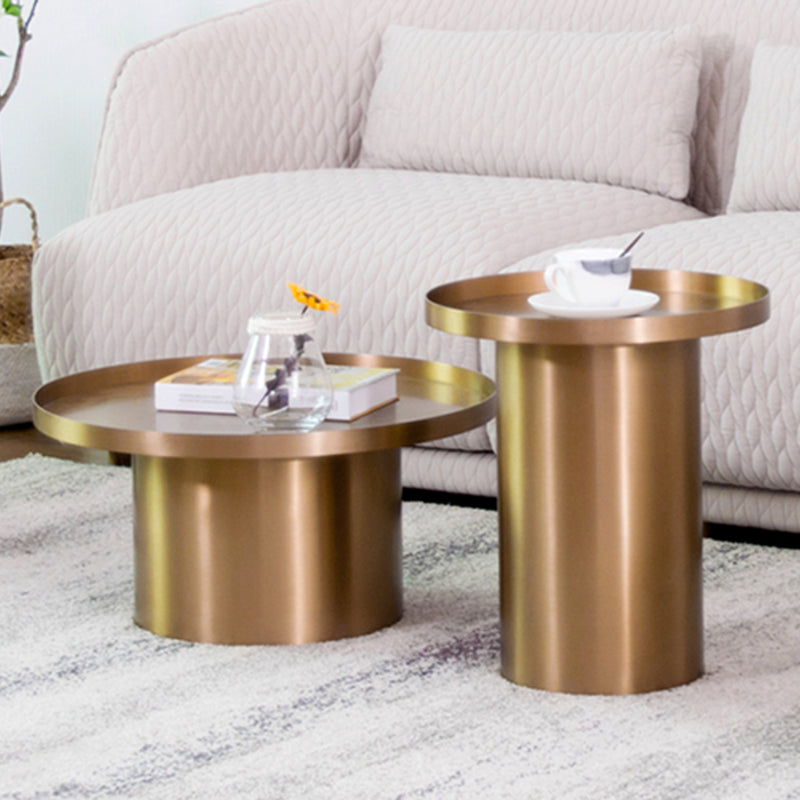 Mid-Century Modern Steel Coffee Table Pedestal Tray Top Cocktail Table