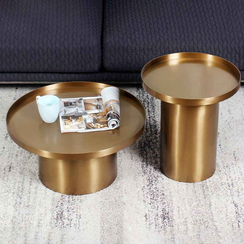 Mid-Century Modern Steel Coffee Table Pedestal Tray Top Cocktail Table