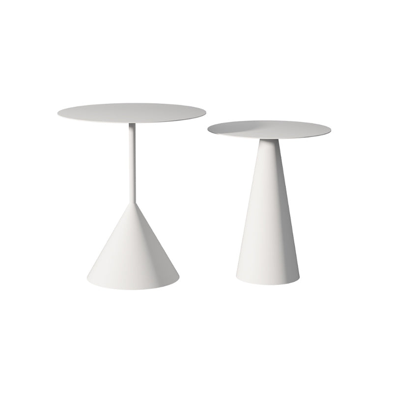 Pedestal Cocktail Table Set Mid-Century Metal Round Coffee Table