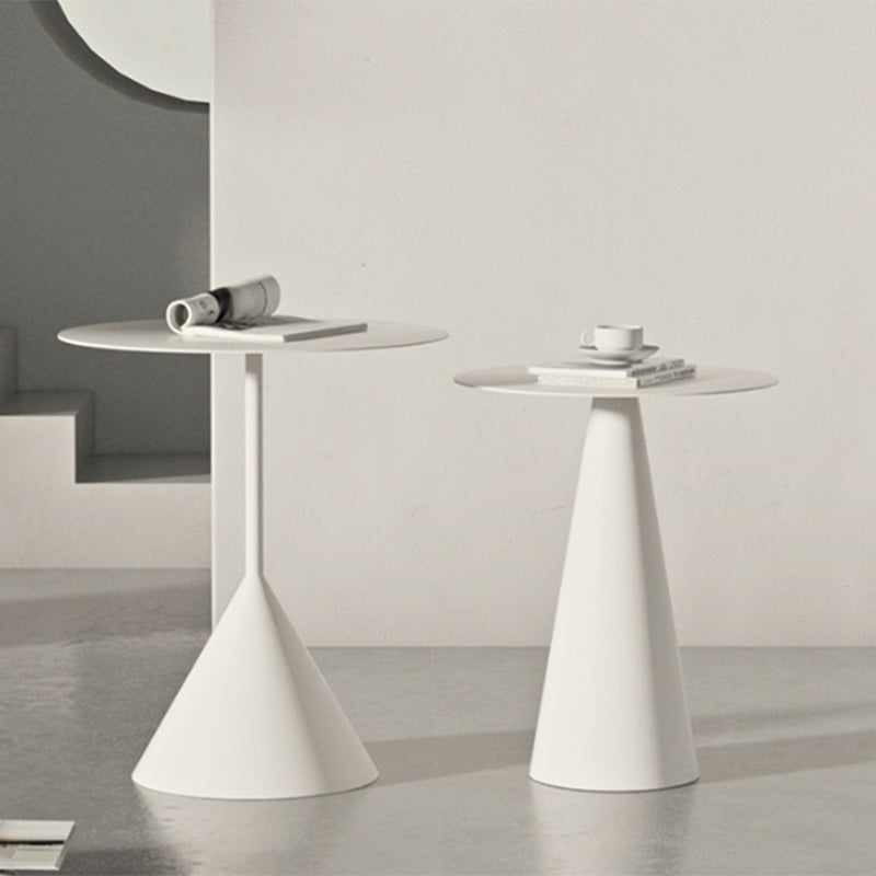 Pedestal Cocktail Table Set Mid-Century Metal Round Coffee Table