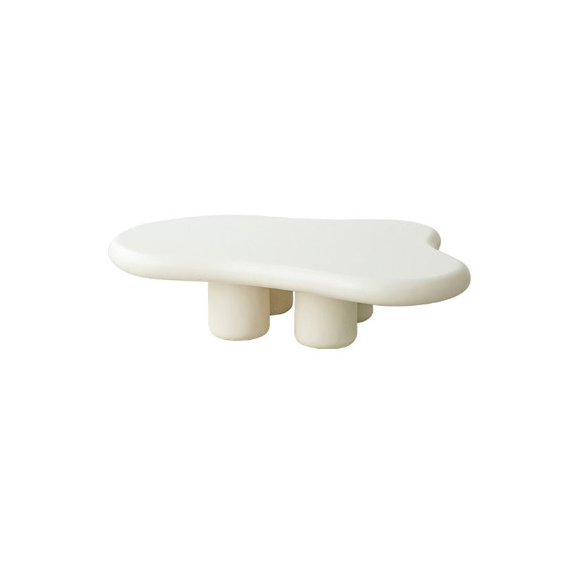Nordic Irregular 4 Legs Coffee Table 11.8" H Wood Cocktail Table