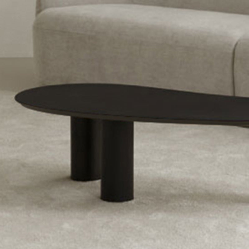Round Black/White Coffee Table 3 Legs 1 Single Cocktail Table
