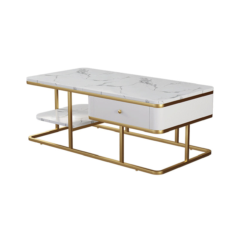 Frame Base Coffee Table Rectangular Black/White Cocktail Table