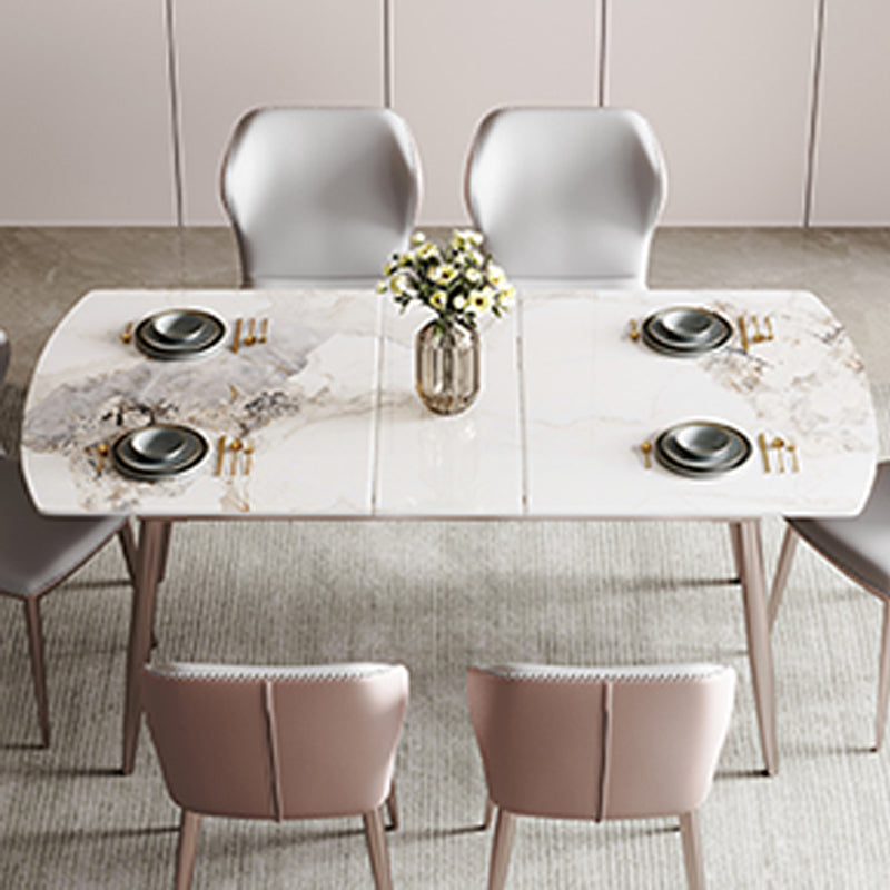 Extendable Dining Table Rectangle Modern Dining Table for Dining Room