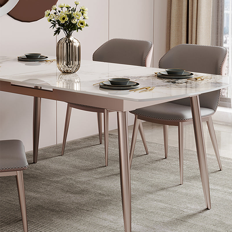 Extendable Dining Table Rectangle Modern Dining Table for Dining Room
