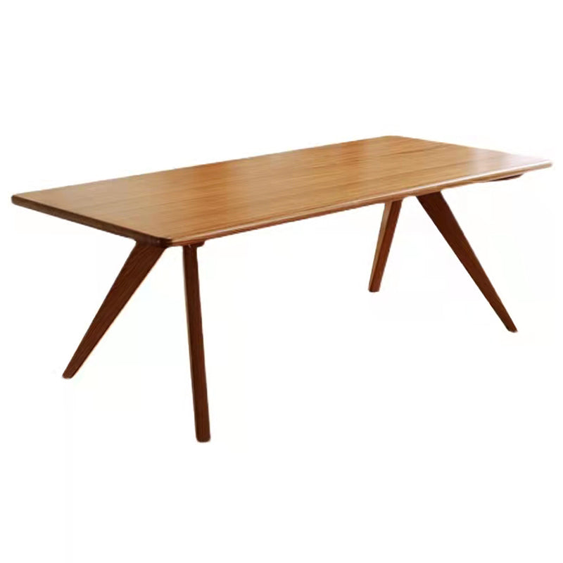 Rectangle 4 Legs Table Natural Solid Wood Dining Table for Restaurant Kitchen Dining Room