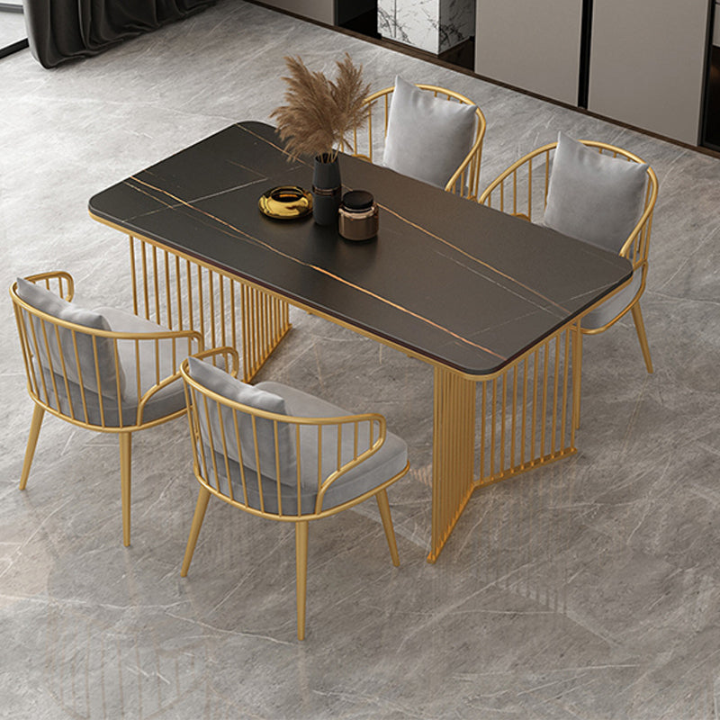 Rectangle Dining Table Traditional Luxury Double Pedestal Dining Table for Dining Room