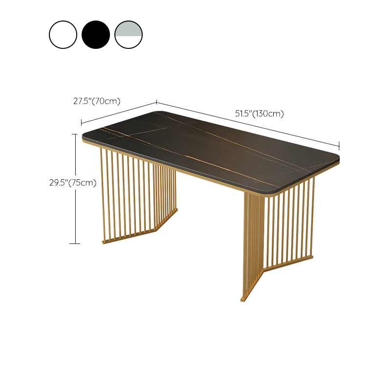 Rectangle Dining Table Traditional Luxury Double Pedestal Dining Table for Dining Room