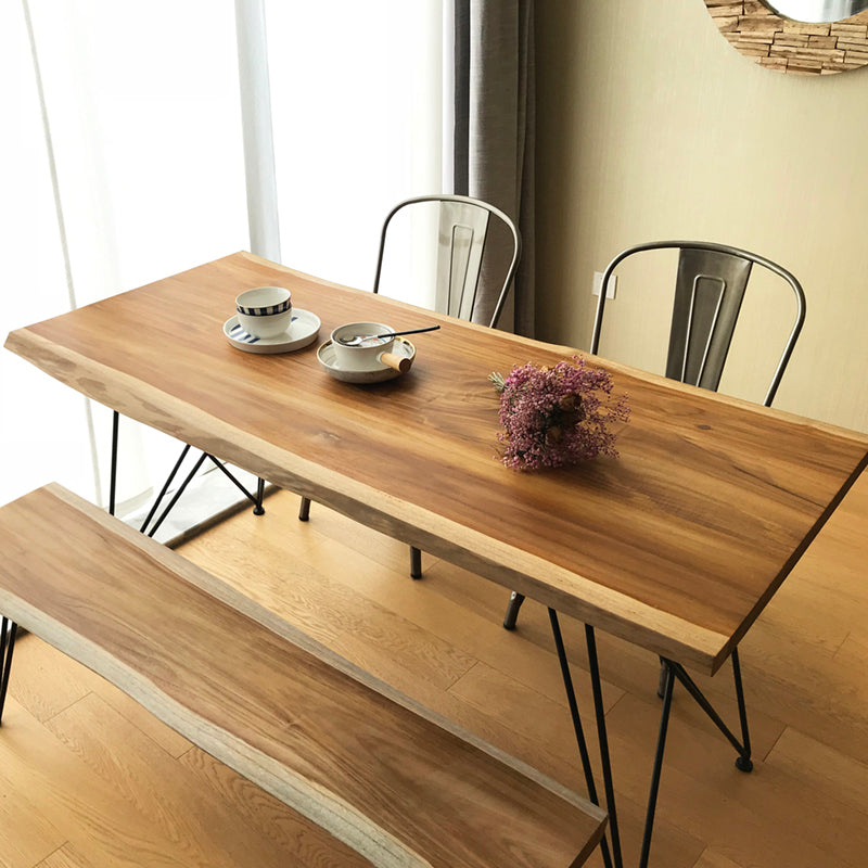 Wooden Table Industrial Style Simple Family Rectangular Dining Table