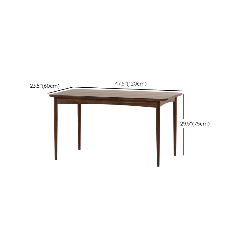 Industrial Rectangle Home Fixed Table Solid Wood Dining Room Desk