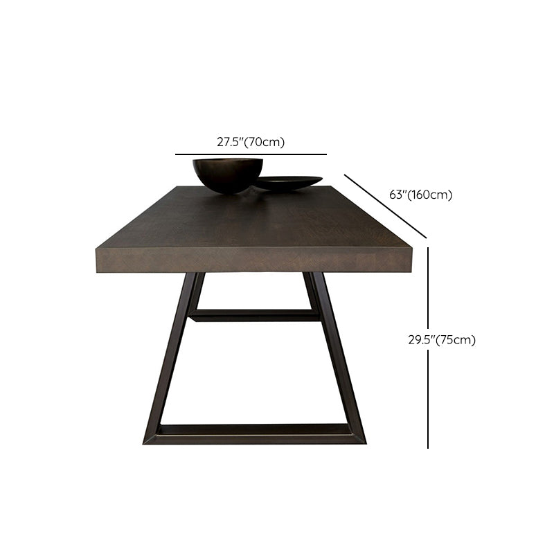 Wooden Table Medieval Modern Style Simple Family Rectangular Dining Table