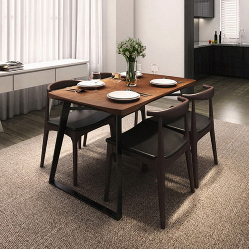 Double Pedestal Kitchen Table Industrial Solid Wood Dining Room Desk