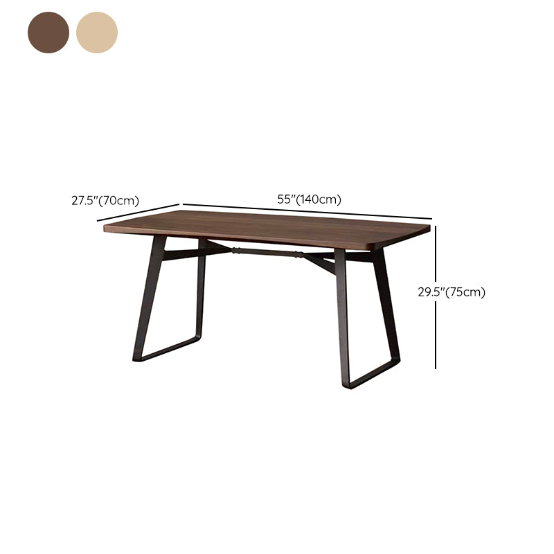 Double Pedestal Kitchen Table Industrial Solid Wood Dining Room Desk