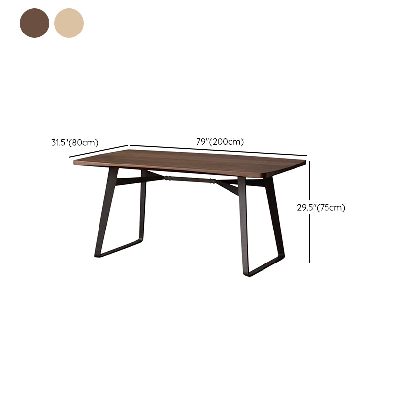 Double Pedestal Kitchen Table Industrial Solid Wood Dining Room Desk
