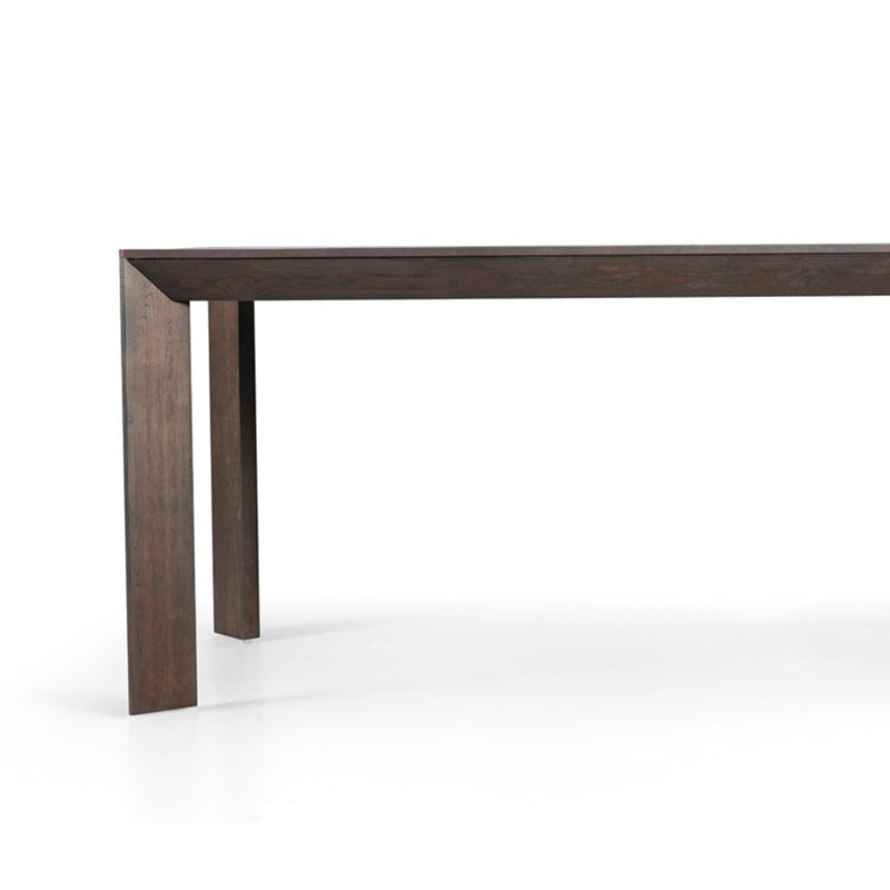 Industrial Rectangle Dining Room Table Solid Wood Fixed Kitchen Desk