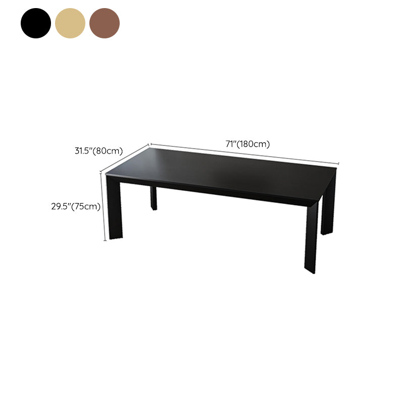 Industrial Rectangle Dining Room Table Solid Wood Fixed Kitchen Desk