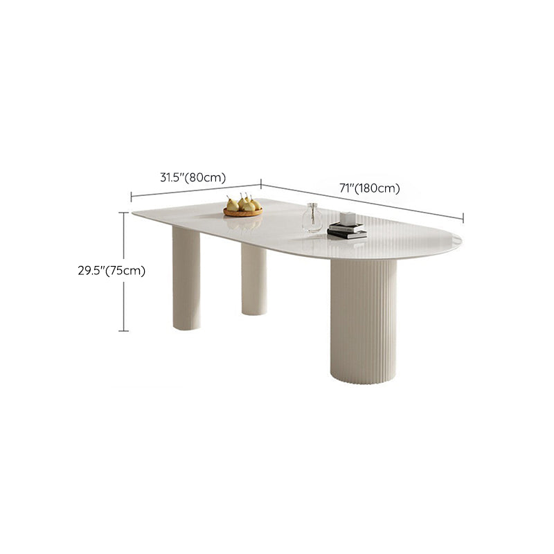 Metal and Stone Table Glam Style Minimalist Home Freeform Dining Table